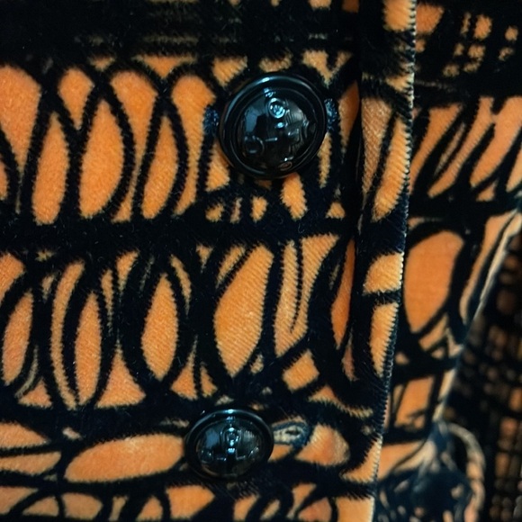Moschino Cheap Chic Orange Black Velvet Blazer The Nanny - Picture 4 of 14
